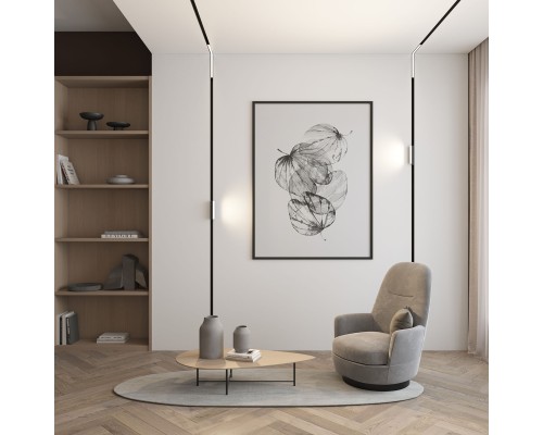 DK8015-BK Угловой трековый светильник SMART LINEAR со светодиодом, L312*312, 220V, 18W, 3000-6000К, IP20, черный, алюминий