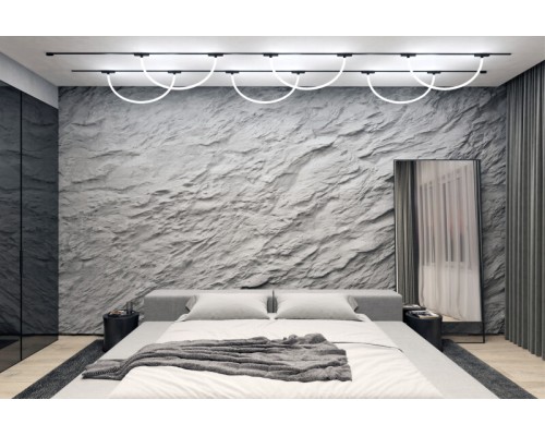 DK5357-BK Светильник для трека Air, серия Ray 4000 со светодиодом, ?22*L1000MM, 48V DC, 12W, RA?90, 360°, 4000K, IP20, черный, алюминий