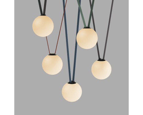 DK5555-BK Cветильник для трека-ремня Belty, серия Orb, со светодиодом, D230*H236мм, 48V DC, 15W, RA90, 120°, 3000K, IP20, черный, акрил