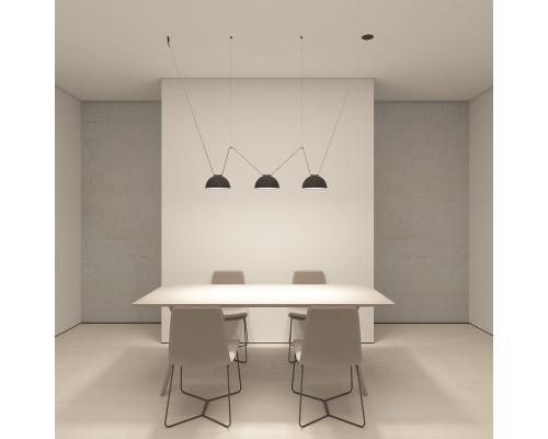 DK5560-BK Cветильник для трека-ремня Belty, серия Flow со светодиодом, D220*H117мм, 48V DC, 24W, RA90, 120°, 4000K, IP20, черный, алюминий