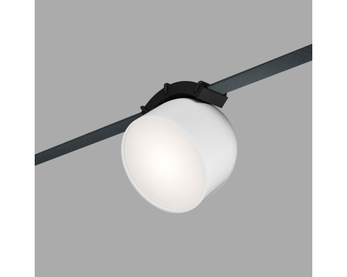 DK5542-WH+BK Поворотный светильник для трека-ремня Belty, серия Spot, со светодиодом, D100*H107мм, 48V DC, 12W, RA90, 120°, 4000K, IP20, белый с черным, алюминий