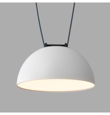 DK5561-WH+BK Cветильник для трека-ремня Belty, серия Flow, со светодиодом, D220*H117мм, 48V DC, 24W, RA90, 120°, 3000K, IP20, белый с черным, алюминий