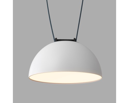 DK5561-WH+BK Cветильник для трека-ремня Belty, серия Flow, со светодиодом, D220*H117мм, 48V DC, 24W, RA90, 120°, 3000K, IP20, белый с черным, алюминий