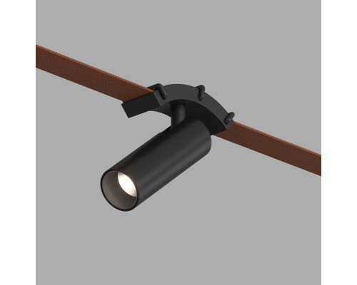 DK5546-BK Поворотный светильник для трека-ремня Belty, серия Spot, со светодиодом, D35*L126.5мм, 48V DC, 7W, RA90, 30°, 4000K, IP20, черный, алюминий