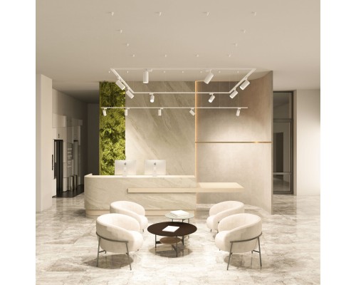 DK6455-WH Трековый светильник SOLID KOPER, 155мм, d80, 220V, LED 3000K, 30W, IP20, белый, алюминий