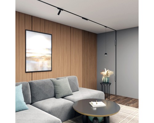 DK5346-BK Светильник для трека Air, серия Hang 4000 со светодиодом, ?80*76мм, 48V DC, 5W, RA?95, 120°, 4000K, IP20, черный, алюминий