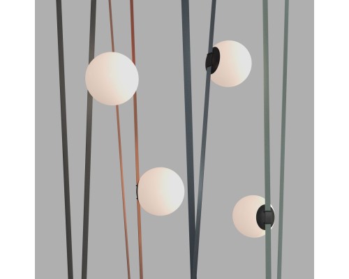 DK5552-BK Cветильник для трека-ремня Belty, серия Orb, со светодиодом, D180*H181мм, 48V DC, 10W, RA90, 120°, 4000K, IP20, белый, акрил