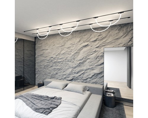 DK5327-BK Светильник для трека Air, серия Ray 3000 со светодиодом, ?22*L1000MM, 48V DC, 12W, RA?90, 360°, 3000K, IP20, черный, алюминий