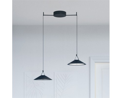 DK5565-BK Cветильник для трека-ремня Belty, серия Flow, со светодиодом, D300*H71мм, 48V DC, 20W, RA90, 120°, 3000K, IP20, черный, алюминий