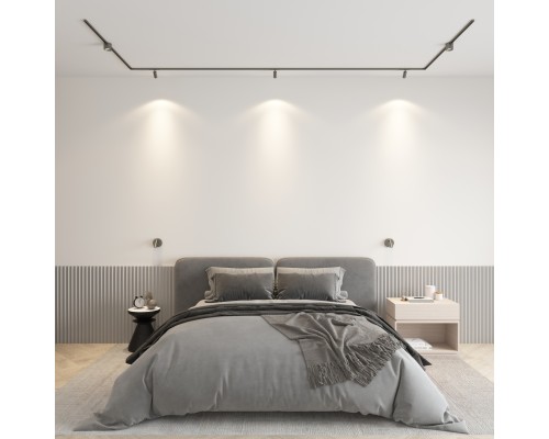 DK5741-DN Светильник для трека SHINE SPOT со светодиодом, D45*H100, 48V DC, 10W, RA?90, 3000K, IP20, темный никель, алюминий