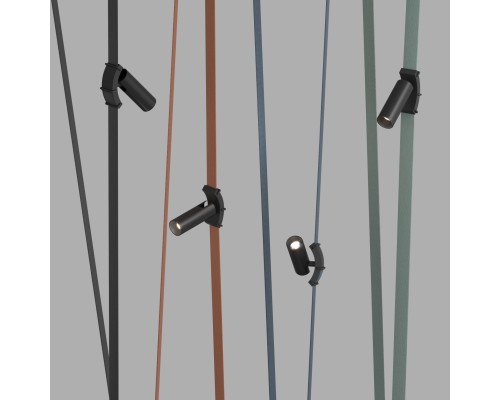 DK5546-BK Поворотный светильник для трека-ремня Belty, серия Spot, со светодиодом, D35*L126.5мм, 48V DC, 7W, RA90, 30°, 4000K, IP20, черный, алюминий