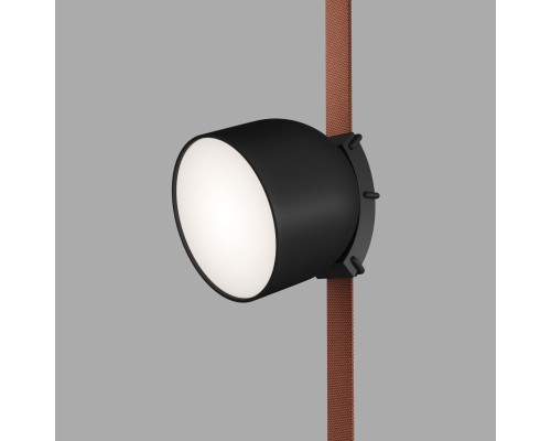 DK5542-BK Поворотный светильник для трека-ремня Belty, серия Spot, со светодиодом, D100*H107мм, 48V DC, 12W, RA90, 120°, 4000K, IP20, черный, алюминий