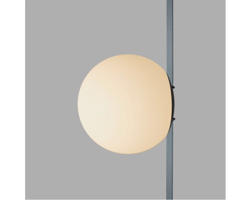 DK5551-BK Cветильник для трека-ремня Belty, серия Orb, со светодиодом, D150*H147мм, 48V DC, 10W, RA90, 120°, 3000K, IP20, белый, акрил