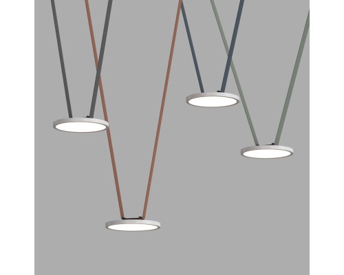 DK5566-WH+BK Cветильник для трека-ремня Belty, серия Flow, со светодиодом, D168*H29.5мм, 48V DC, 10W, RA90, 120°, 4000K, IP20, белый с черным, алюминий