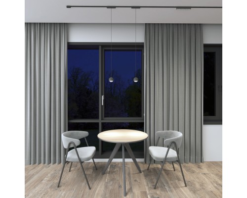 DK5335-BK Светильник для трека Air, серия Grill 4000 со светодиодом, L230*W26*H36мм, 48V DC, 12W, RA?90, 36°, 4000K, IP20, черный, алюминий