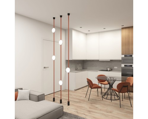 DK5567-WH+BK Cветильник для трека-ремня Belty, серия Flow, со светодиодом, D168*H29.5мм, 48V DC, 10W, RA90, 120°, 3000K, IP20, белый с черным, алюминий