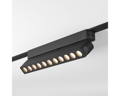 DK5308-BK Светильник для трека Air, серия Grill 3000 со светодиодом, L230*W26*H60мм, 48V DC, 12W, RA?90, 36°, 3000K, IP20, черный, алюминий