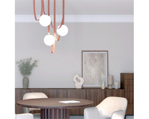 DK5550-BK Cветильник для трека-ремня Belty, серия Orb, со светодиодом, D150*H147мм, 48V DC, 10W, RA90, 120°, 4000K, IP20, белый, акрил