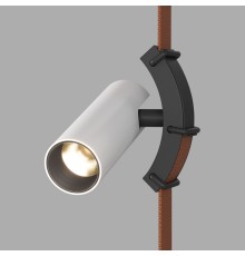 DK5547-BW+BK Поворотный светильник для трека-ремня Belty, серия Spot, со светодиодом, D35*L126.5мм, 48V DC, 7W, RA90, 30°, 3000K, IP20, белый с черным, алюминий