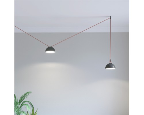 DK5560-BK Cветильник для трека-ремня Belty, серия Flow со светодиодом, D220*H117мм, 48V DC, 24W, RA90, 120°, 4000K, IP20, черный, алюминий