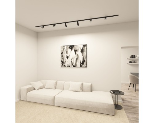 DK6060-BK Трековый светильник IP 20, 15 Вт, GU10, черный, алюминий