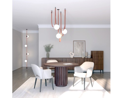 DK5550-BK Cветильник для трека-ремня Belty, серия Orb, со светодиодом, D150*H147мм, 48V DC, 10W, RA90, 120°, 4000K, IP20, белый, акрил