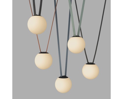 DK5553-BK Cветильник для трека-ремня Belty, серия Orb, со светодиодом, D180*H181мм, 48V DC, 10W, RA90, 120°, 3000K, IP20, белый, акрил