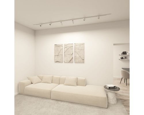 DK6060-BW+WH Трековый светильник IP 20, 15 Вт, GU10, белый с черным, алюминий