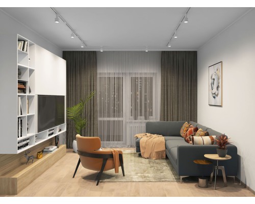 TR1001-WH/1 Шинопровод однофазный, 1 м (трек 922 мм + подвод питания 74 мм + заглушка 4 мм), белый, заглушка и подвод питания в комплекте