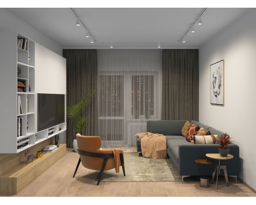 TR1003-WH Шинопровод однофазный, 3 м, белый, заглушки в комплекте