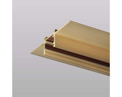 Трек SHINE HIDE для ГКЛ 12,5мм, 2м, 48В DC, IP20, сатинированная латунь, алюминий