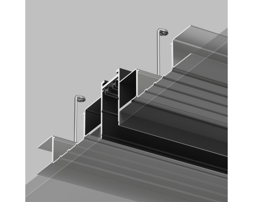 TR2012-BK Встраиваемый шинопровод SMART 2м под ГКЛ, черный   