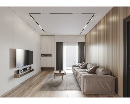 TR2022-BK Профиль-трек SMART ONE, для натяжных потолков, 2 м, алюминий, черный