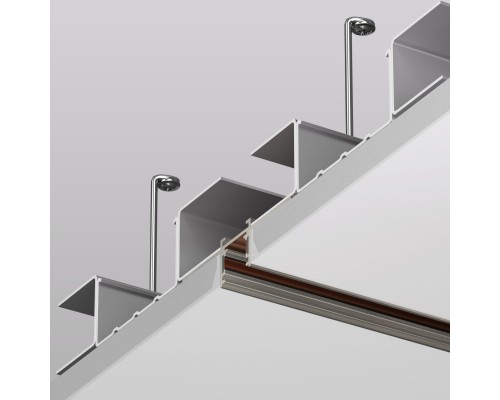 Трек SHINE HIDE для ГКЛ 12,5мм, 2м, 48В DC, IP20, цвет темный никель, алюминий