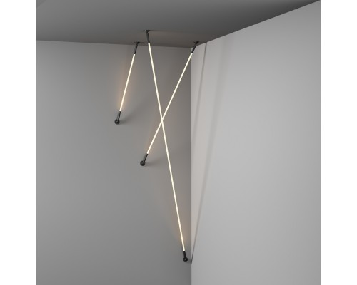 DK7505-BK Cветильник-трос в оплетке FLEX со светодиодом 5м 24V DC 86W 360° 3000К IP20 черный Цветопередача: >90, Световой поток: 3850Лм