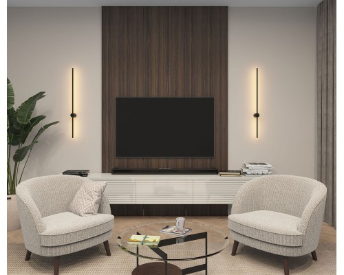 DK5014-BK Бра 1000 мм, 3000К, IP20, 12 Вт, черный, алюминий