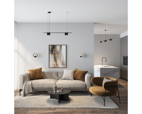 DK5060-BK Бра ORBIT, IP20, 3000К, LED, 10 Вт, черный матовый, алюминий