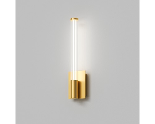 Светильник настенный AURA, 9 Вт, 3000К, 105?73x400 мм, алюминий+стекло, бронза