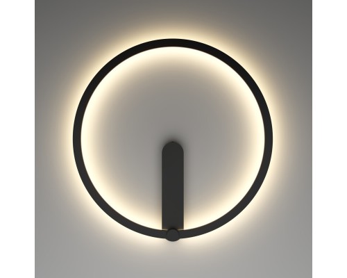 DK5035-BK Бра ROUND со светодиодом, IP20, 24W, 3000/4000/6500K, черный, алюминий