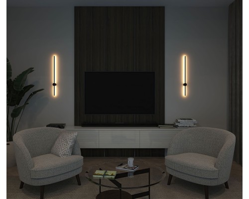 DK5012-BK Бра 800 мм, 3000К, IP20, 7 Вт, черный, алюминий