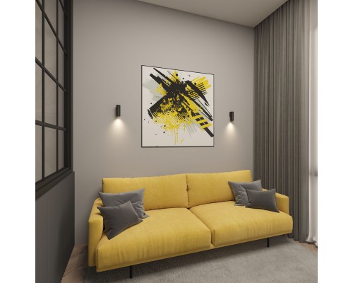 DK5021-BK Настенный светильник, IP20, до 15 Вт, LED, GU10, черный, алюминий