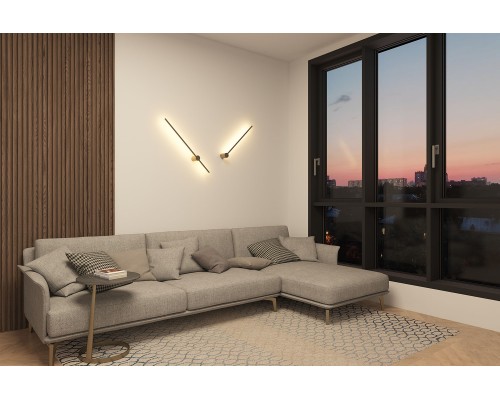 DK5012-SG Бра 800 мм, 3000К, IP20,7 Вт, матовое золото