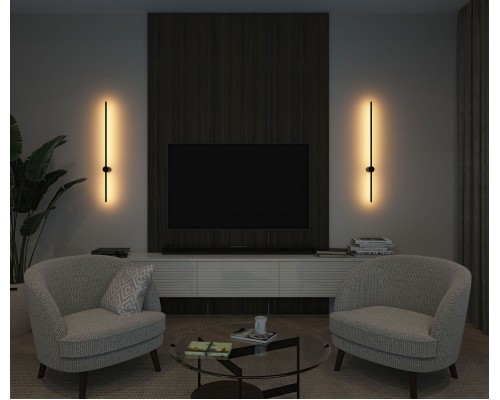 DK5014-BK Бра 1000 мм, 3000К, IP20, 12 Вт, черный, алюминий