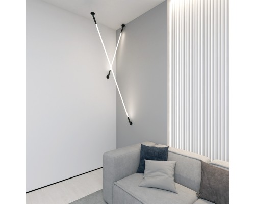 DK7505-BK Cветильник-трос в оплетке FLEX со светодиодом 5м 24V DC 86W 360° 3000К IP20 черный Цветопередача: >90, Световой поток: 3850Лм