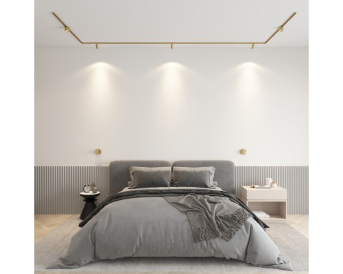 DK5072-SB Бра SHINE WALL со светодиодом, D104*H68, IP20, 3000К, 3W, RA?90, сатинированная латунь, алюминий