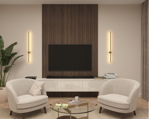 DK5014-SG Бра 1000 мм, 3000К, IP20, 12 Вт, матовое золото