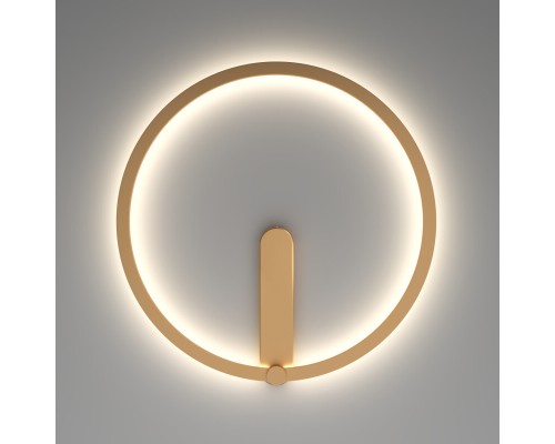 DK5035-SG Бра ROUND со светодиодом, IP20, 24W, 3000/4000/6500K, матовое золото, алюминий