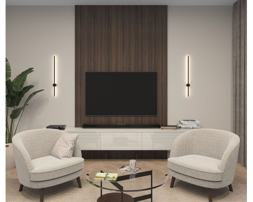 DK5012-BK Бра 800 мм, 3000К, IP20, 7 Вт, черный, алюминий