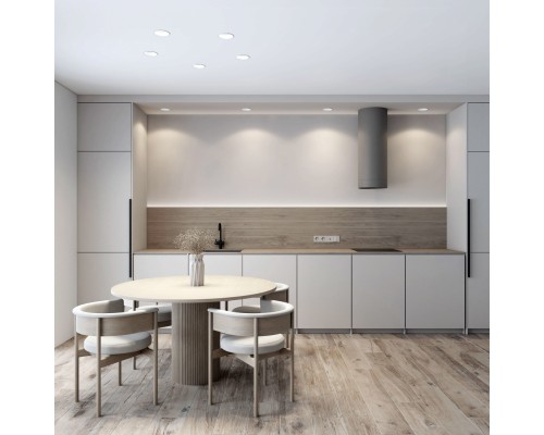 Встраиваемый влагозащищенный светильник TRIM, 12 Вт LED 3000-4000-6500K, IP44, алюминий, акрил