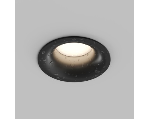 Встраиваемый влагозащищенный светильник KIBEK, IP65, 15 Вт, GU5.3, LED, черный, пластик